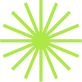 Green starburst shape with 16 rays