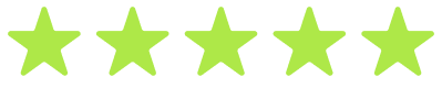 Five green stars representing a 5-star rating