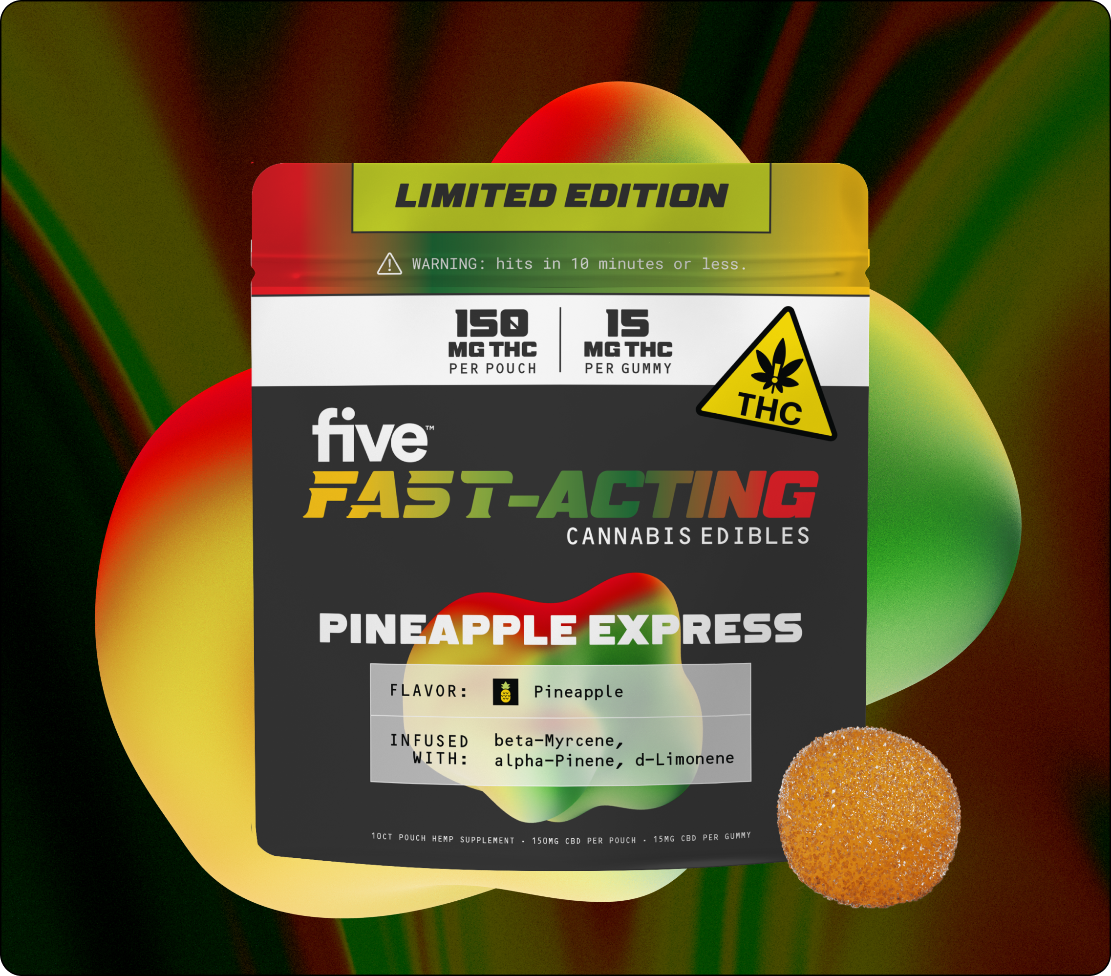 A pack of Pineapple Express gummies