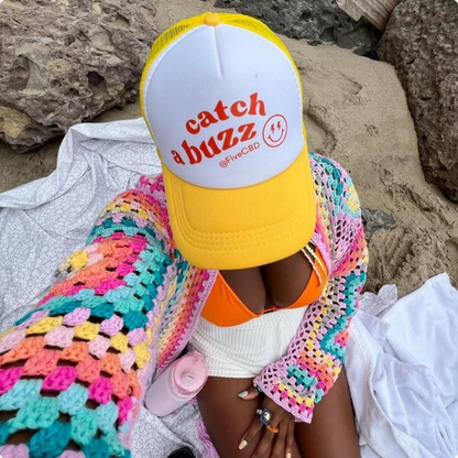 “catch a buzz” trucker hat