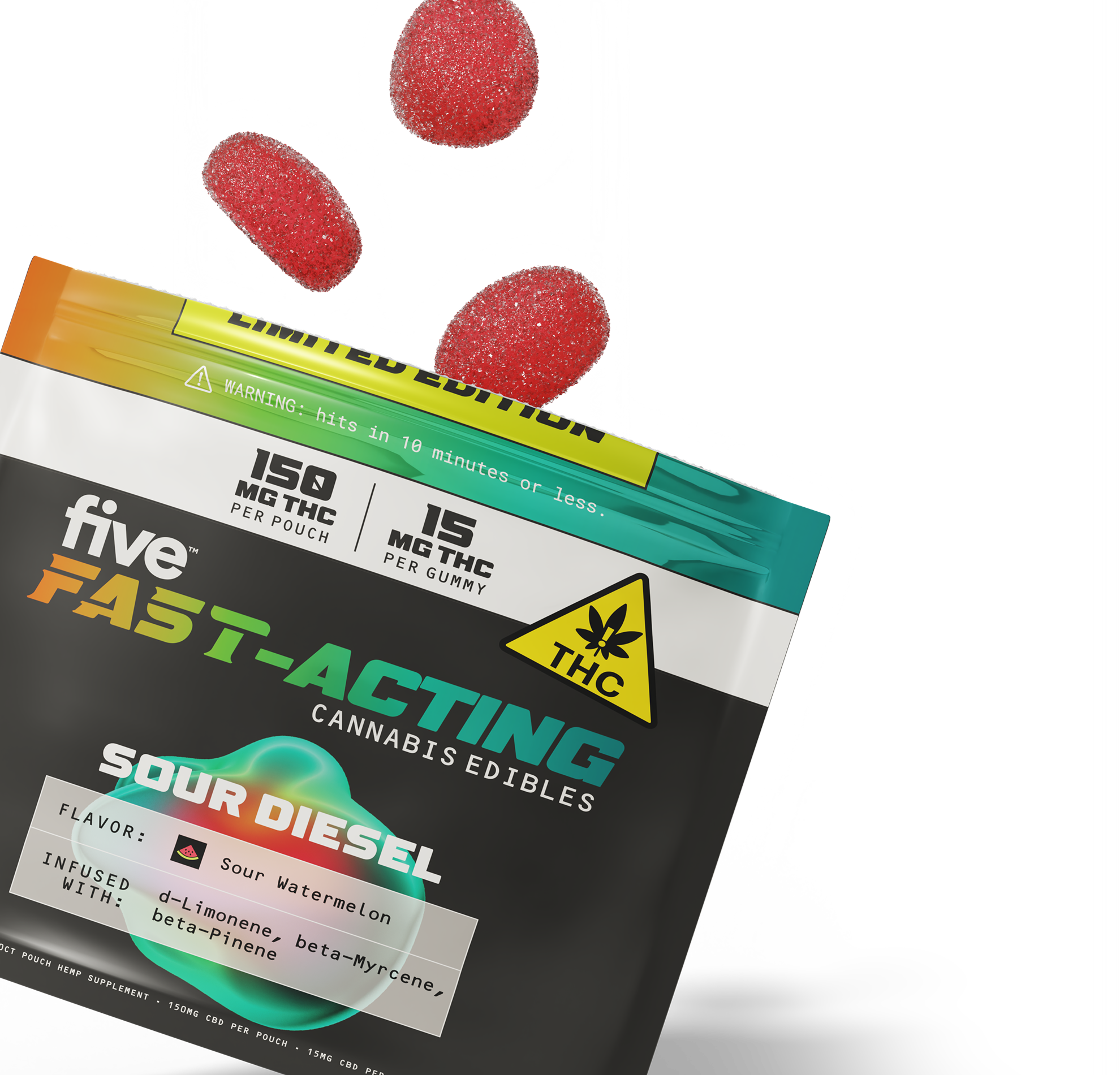 sour diesel fast-acting 15mg thc gummies
